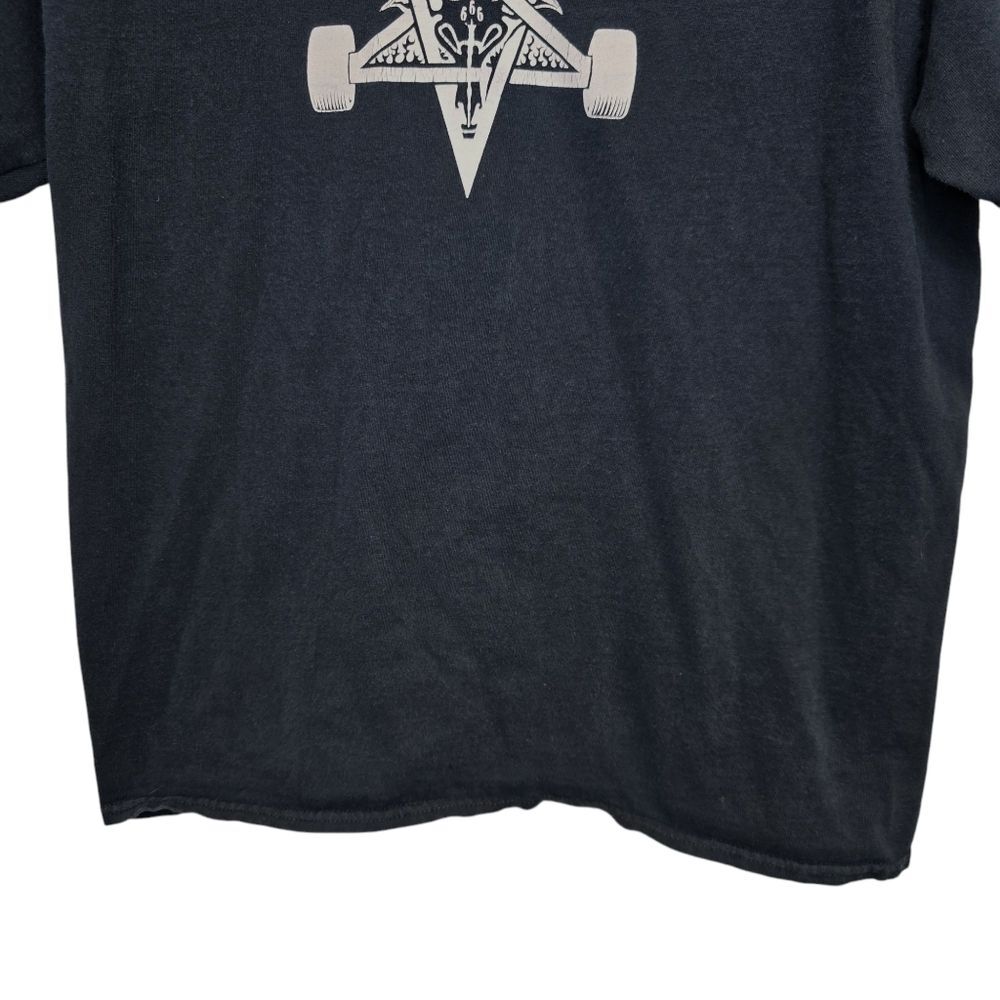 Thrasher Mens L Skate Pentagram Graphic Black White Short Sleeve Cotton Tshirt - Picture 3 of 13